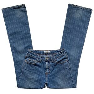 Early 00s Pinstriped Flare Jeans 💕
